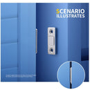 No Punching Magnetic Door Lock Stainless Steel Strong Suction Stealth Magnetism