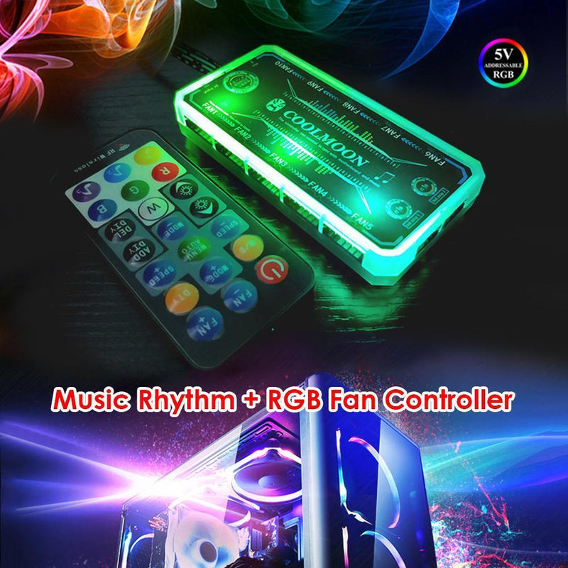 RGB Fan Controller 12cm Remote Control Computer Case PC Cooling Chassis