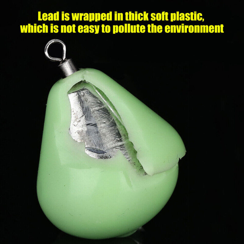 Luminous Fishing Lead Pendant Plumb Bob Weights Hook Connector Fishing Tackle