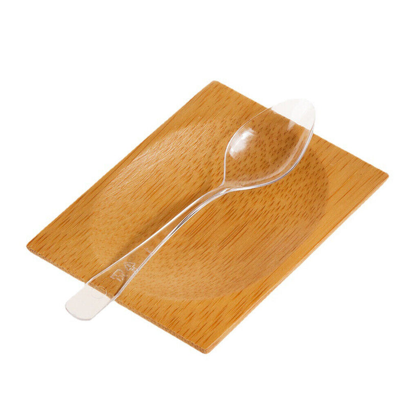 100pcs Milk Tea Smoothie Spoons PS Hard Plastic Disposable Fruit Cakes Scoop