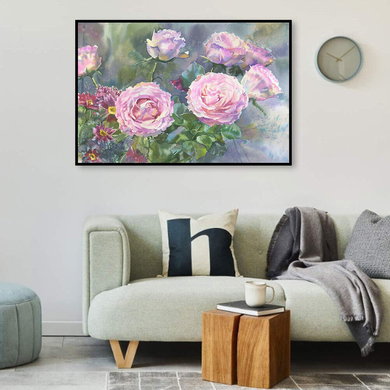 Flower Oil Paint By Numbers Kit DIY Acrylic Painting for Adults Home Decorati