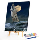 Oil Paint By Numbers Sea Sailing Frameless Picture Craft Living Room Decoration