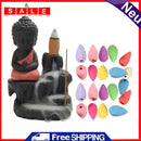 20pcs Incense Cones 1pcs Burner Little Monk Incense Censer Waterfall Backflow