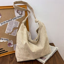 Fashion Women Corduroy Shoulder Bag Female Winter Large Capacity Tote Handbags