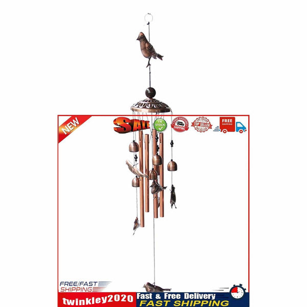 Animal Wind Chime Outdoor, Wind Bell Tubes, for Garden, Yard (Bird) Newly