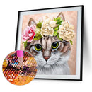 DIY Diamond Painting Kits Garland Cat Full Round Drill Wall Home Decoration Gift
