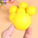 Yellow Color 6Pcs Golf PU Ball Indoor Beginner Training Softball Golf Training Aid
