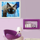 Full Drill Blue Eye Cat 5D Diamond DIY Painting Craft Kit Home Decor Newly