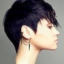 Jewelry Gothic Hip Hop Long Tassel Drop Ear Stud Ear Clip Rivet Punk Earrings