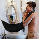 Beard Shaving Cloth Beard Trimmer Collector Catcher Facial Hair Cape with Sucker