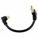 90degree Right Angle Micro USB to Left Angle USB A Sync Cabl Male Access Q9C5
