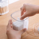 Clear Acrylic Storage Box Cotton Pad Swab Cosmetic Animal Case Washroom (B)
