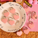 Suitcase Cabinet Door Lock Pink Romantic Key Heart Shape Padlock Lock with Key