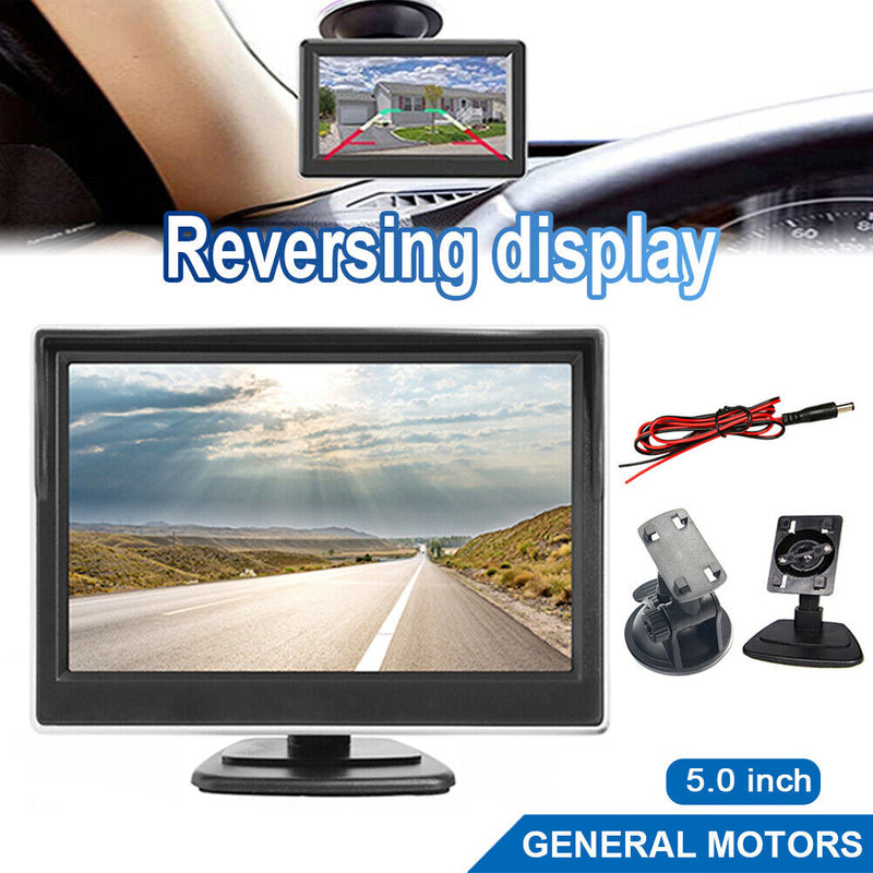 Universal 5in Car Rear View TFT LCD HD Video Surveillance Monitor Accessory Set