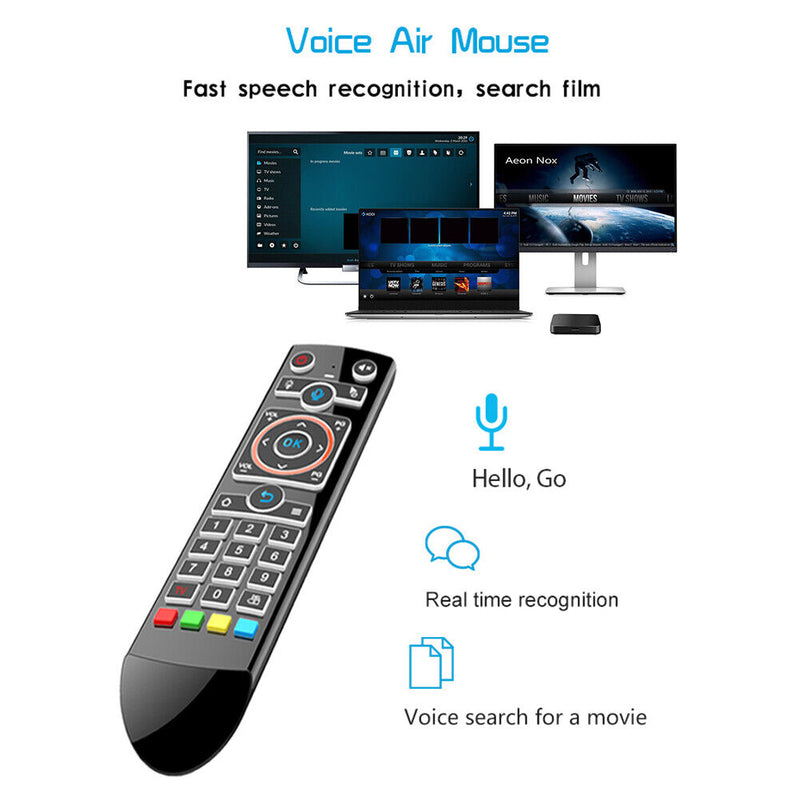 Q2 Smart Air Mouse 2.4GHz RF Remote Control for Android TV Box (Backlit)