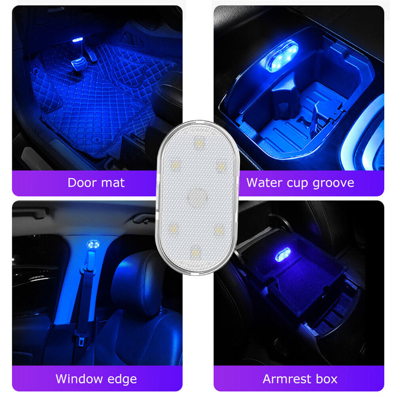 Car LED Touch Lights Wireless Auto Roof Reading Lamps for Door Trunk Storage Box