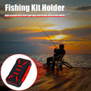 Fishing Waterproof Fish Tackle Box Double-Side Hook Bait Case (Black Red M)