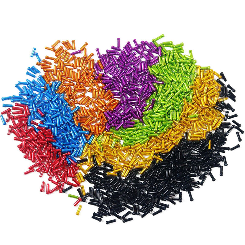 50pcs Aluminum Bike Bicycle Brake Shifter Inner Cable Wire Tips Crimps End