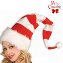Funny Party Hats Christmas Hats Long Striped Felt Plush Hat Theme Elf W3C6
