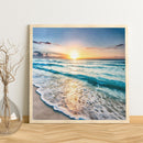 Full Cross Stitch 11CT Beach Counted Embroidery DIY Needlework Home Decorat