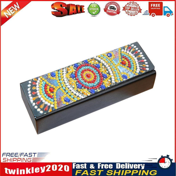 DIY Diamond Painting Sunglasses Case Portable Leather Glasses Storage Box Newly