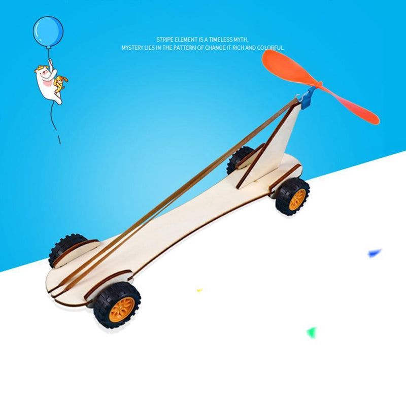 Rubber Band Power Car DIY Science Experiment Kits Fun School Project Gift