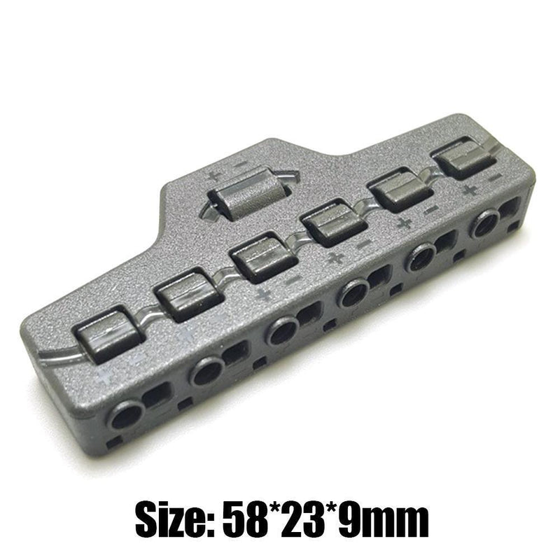 6 Ports Wire Connector Distribution LED Terminal Block Cable Splitter (B)