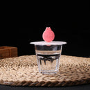 Transparent Cherry Silicone Cup Cover Cartoon Heat-Resistant Dustproof Reuse Lid