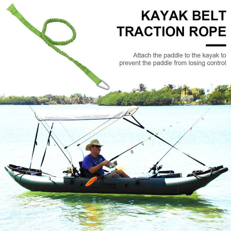 2pFishing Rod Pole Coiled Lanyard Cord Tie Rope Rowing Boat Accessory Green
