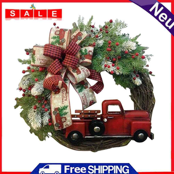 Multi-Use Thanksgiving Vine Truck Garland Hanging Art Craft Wreath Holiday Gift