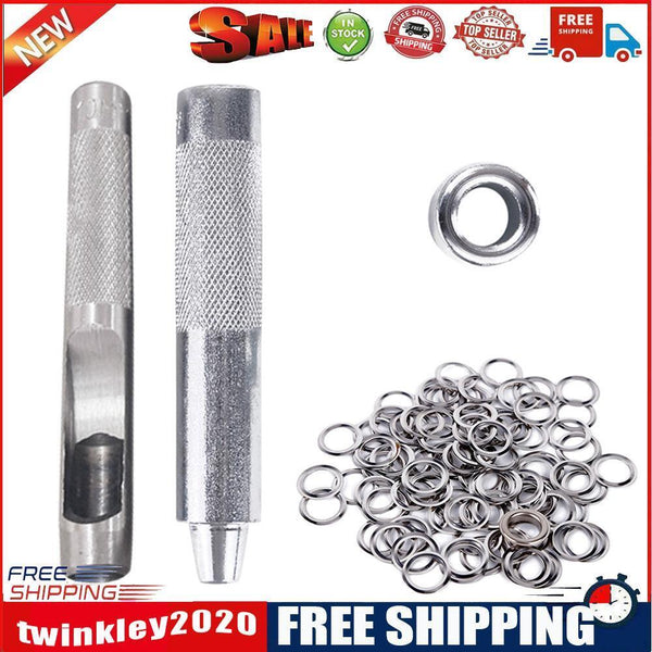 120pcs 10mm Eyelet and Punch Die Tool Set Metal Button Grommet DIY Crafts