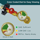 QCC1 Propane Refillable Propane Tank Angle Adapter Pressure Gauge Control Valve.