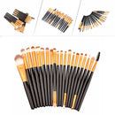 20 x Pro Makeup Set Powder Foundation Eyeshadow Eyeliner Lip Cosmetic Brush