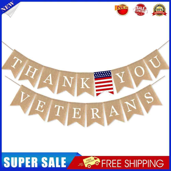 Veterans Day Pennant Weatherproof Banners Wall Garden Hanging for Outdoor Garden