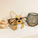 Corgi Glasses Stand Christmas Gift Cute Pet Wooden CS Ornaments For Desktop D4K5