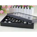 100 Slots Jewelry Ring Display Organizer Case Earring Storage Box Tray Holder