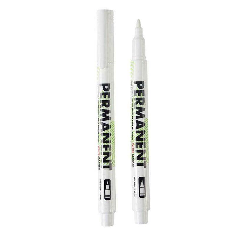 White Plastic Paint Graffiti Marker Pen Oil Gel For School Waterproof A8J1