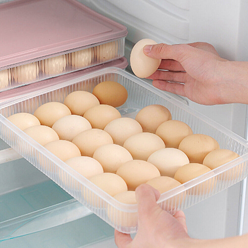 Refrigerator Egg Storage Box Fresh Keeping Egg Tray Holder Organizer for Kitchen