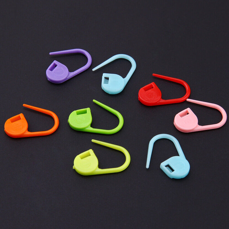 100pcs Locking Stitch Marker Lock Pins Plastic Ring Markers for Knitting Newly
