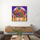 DIY Full Round Drill Diamond Painting Primitive Girl Art Picture Kits Crafts Set