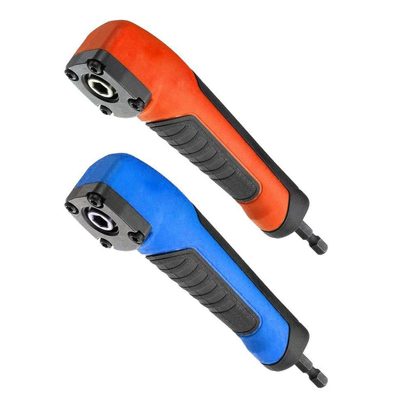 90 Degree Right Angle Extension Screwdriver Socket Holder Adapter (Orange)