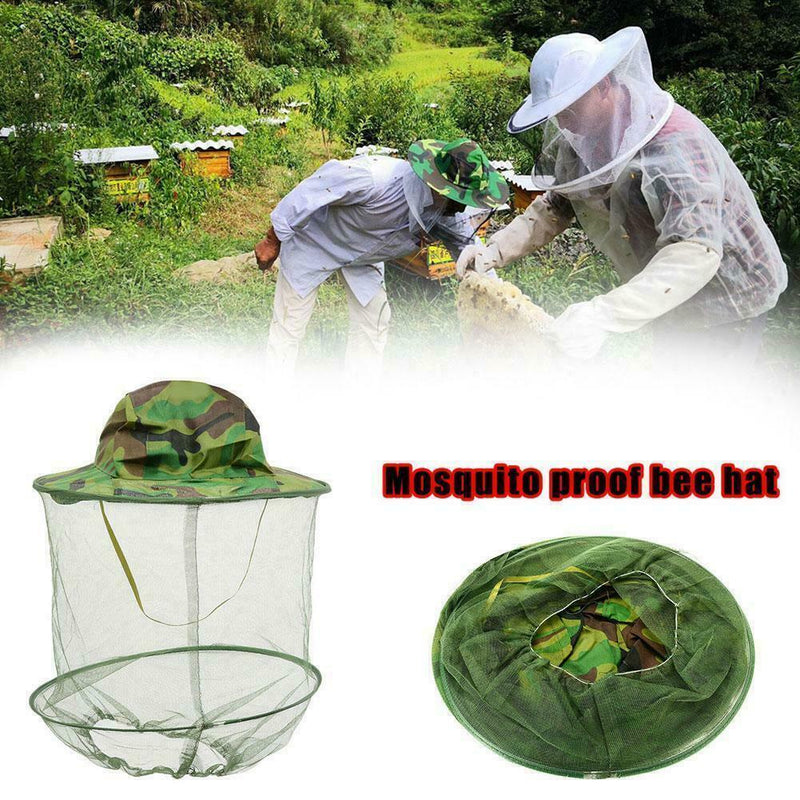 Beekeeping Cowboy Hat Mosquito Bee Insect Net Hat Cap Head Protectors Face J2P5