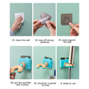 C Shaped Shower Stand No Punching & Any Angles Adjustable Stand (Orange)