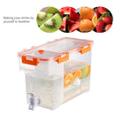 Drink Dispenser Leak-Proof Spigot Clear Storage with Filter Screen (Orange)