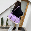Fashion Women Waterproof Shoulder Bag Oxford Cloth Fitness Suitcase Handbags