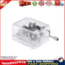 Metal Hand Crank Music Box Movement DIY Mechanical Box Craft Gifts (Clear) Newly
