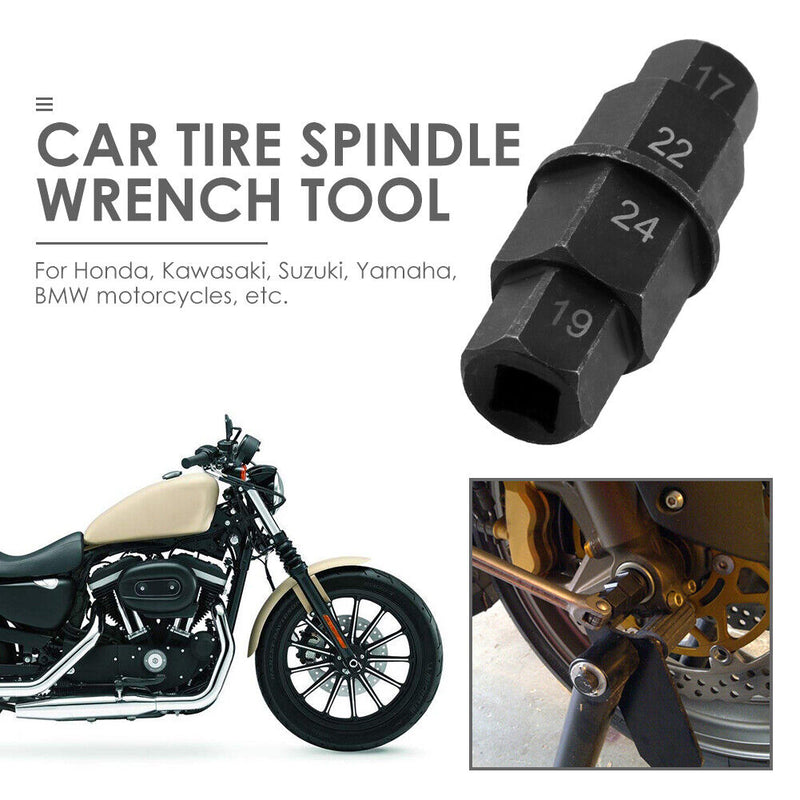 4 in 1 motorcycle front axle spindle hex inner hex 17mm 19mm 22mm 24mm