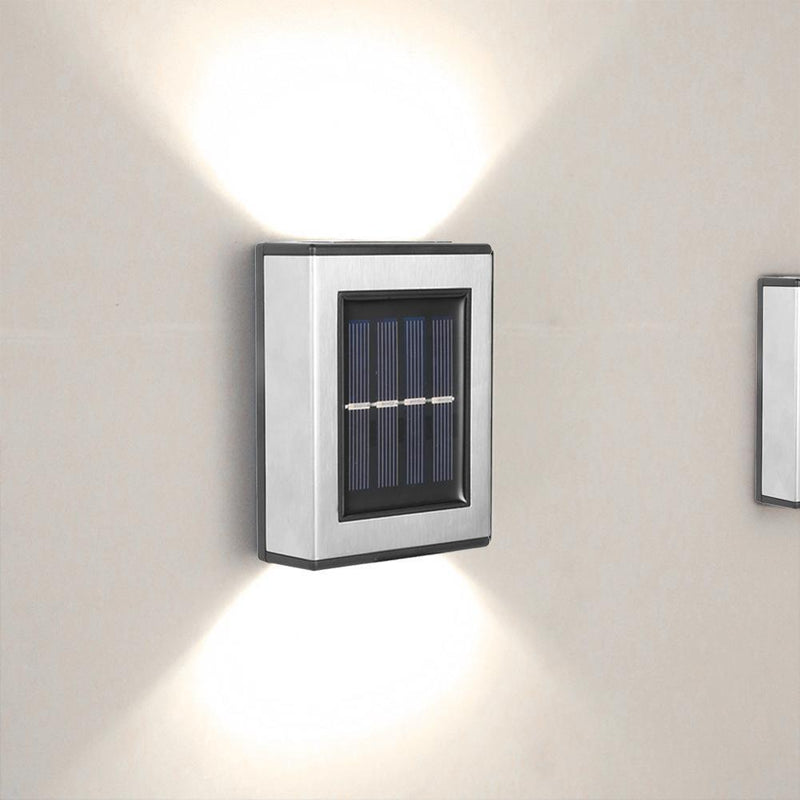 8pcs LED Solar Light Wall-Mounted Waterproof Garden Lamps (White Light)