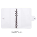 PVC Loose-Leaf Shell Notebook Diary Hand Account Binder (Transparent A6)