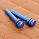 2pcs Universal Aluminum Interior Door Lock Knob Pins for Car Truck (Blue) Newly